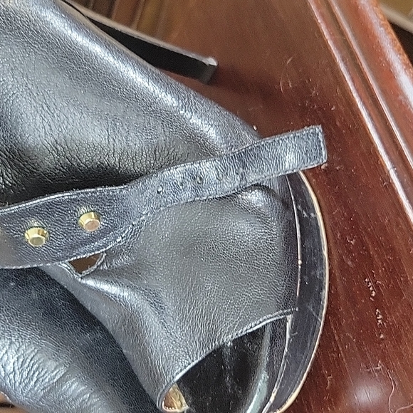 Women's Michael Kors Black Leather Size 9M 5 inch Heels - Picture 8 of 12